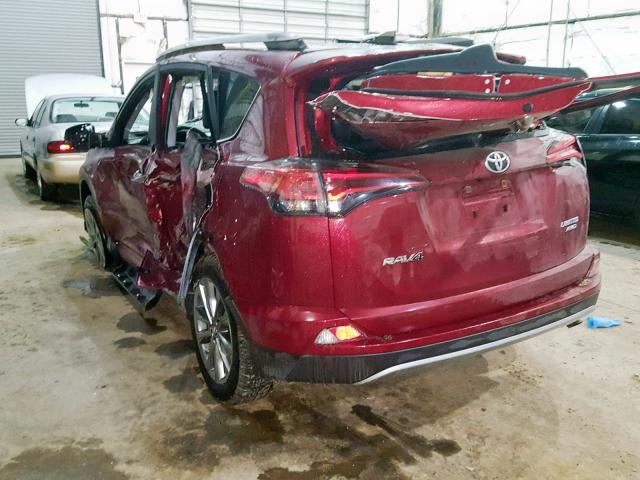 JTMDFREV8JD249620 - 2018 TOYOTA RAV4 LIMIT MAROON photo 3