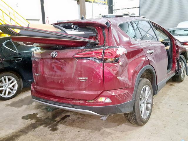 JTMDFREV8JD249620 - 2018 TOYOTA RAV4 LIMIT MAROON photo 4