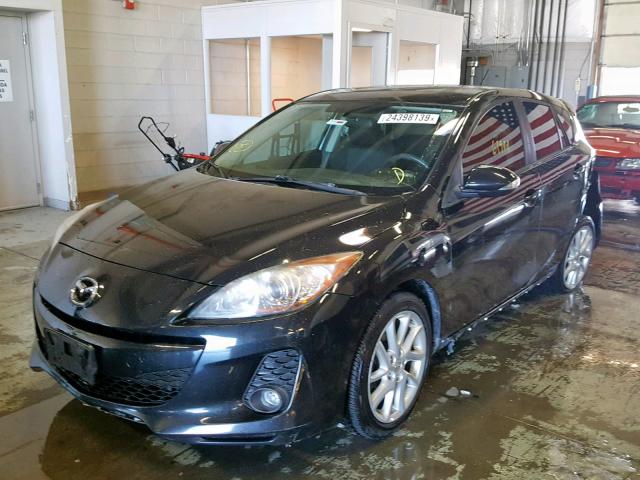 JM1BL1L51C1627687 - 2012 MAZDA 3 S BLACK photo 2