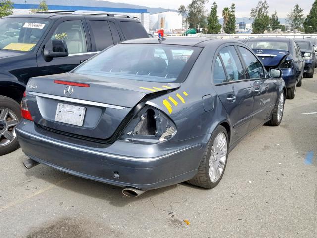 WDBUF56X08B191581 - 2008 MERCEDES-BENZ E 350 GRAY photo 4