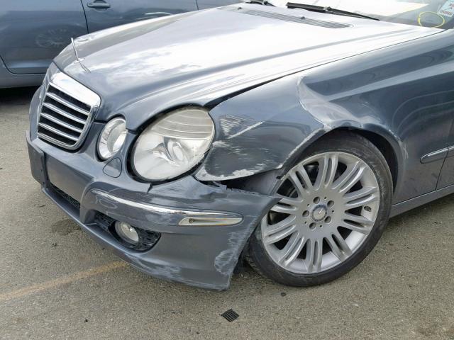 WDBUF56X08B191581 - 2008 MERCEDES-BENZ E 350 GRAY photo 9