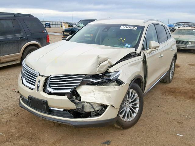 2LMTJ6KR6GBL30307 - 2016 LINCOLN MKX SELECT WHITE photo 2