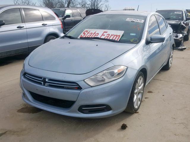 1C3CDFBA3DD268702 - 2013 DODGE DART SXT BLUE photo 2