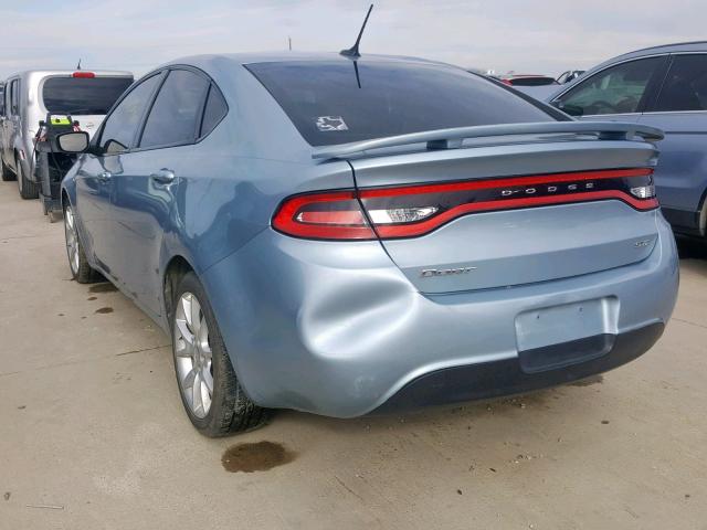 1C3CDFBA3DD268702 - 2013 DODGE DART SXT BLUE photo 3