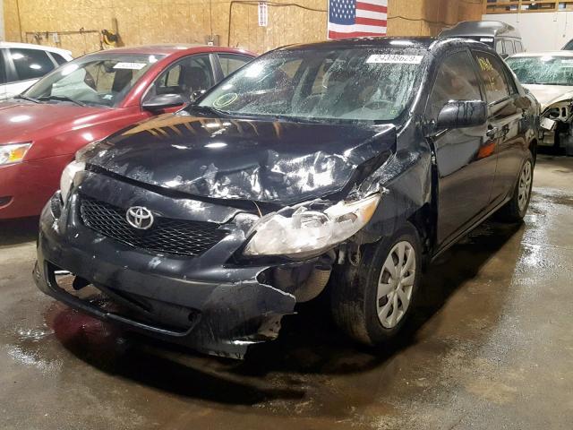 2T1BU4EE2AC399459 - 2010 TOYOTA COROLLA BA BLACK photo 2