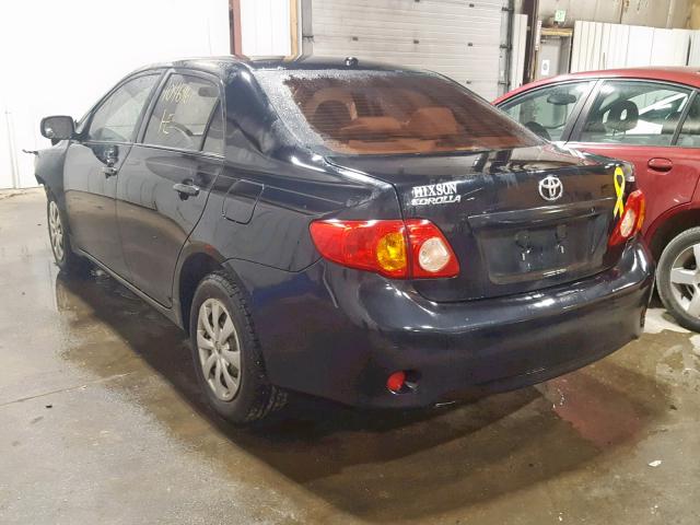 2T1BU4EE2AC399459 - 2010 TOYOTA COROLLA BA BLACK photo 3