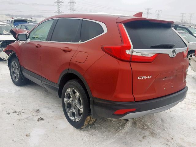 2HKRW2H85JH658011 - 2018 HONDA CR-V EXL RED photo 3