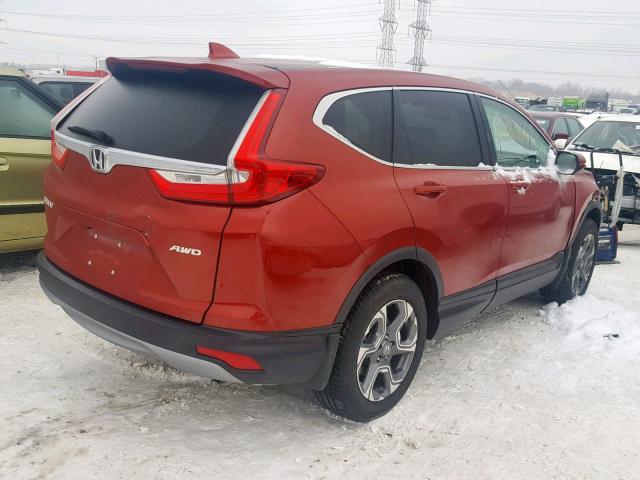 2HKRW2H85JH658011 - 2018 HONDA CR-V EXL RED photo 4