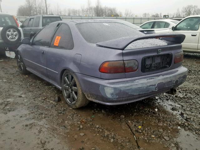 2HGEJ2127SH514944 - 1995 HONDA CIVIC DX GRAY photo 3