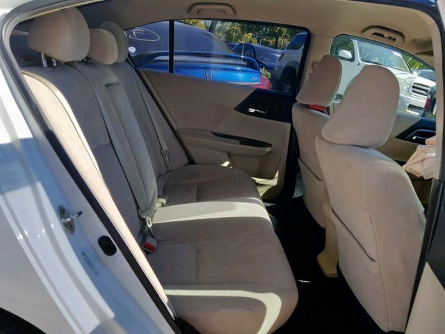 1HGCR2F39DA197607 - 2013 HONDA ACCORD LX WHITE photo 6