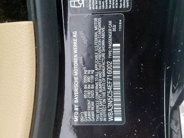 WBA3N5C54EF716002 - 2014 BMW 428 XI BLACK photo 10