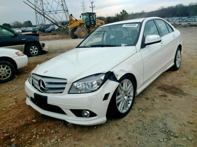 WDDGF81X39R080853 - 2009 MERCEDES-BENZ C 300 4MAT WHITE photo 2