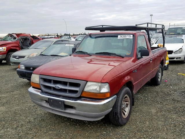 1FTYR10C8XUA78537 - 1999 FORD RANGER RED photo 2