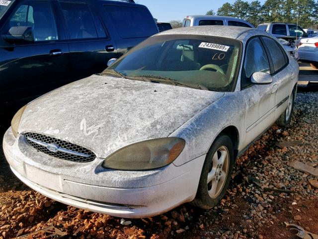 1FAFP55U01G283089 - 2001 FORD TAURUS SES WHITE photo 2