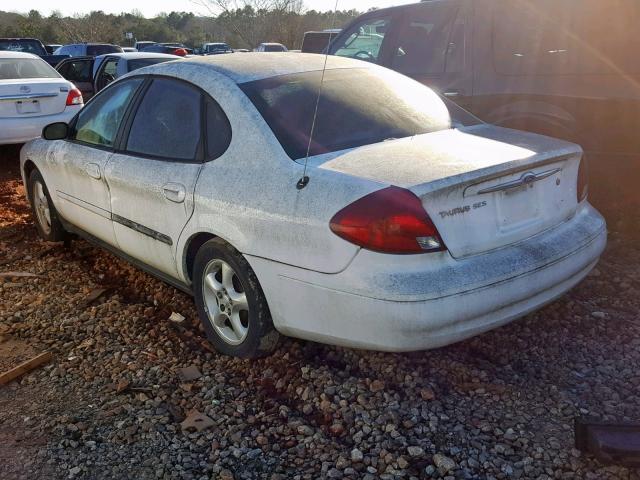 1FAFP55U01G283089 - 2001 FORD TAURUS SES WHITE photo 3