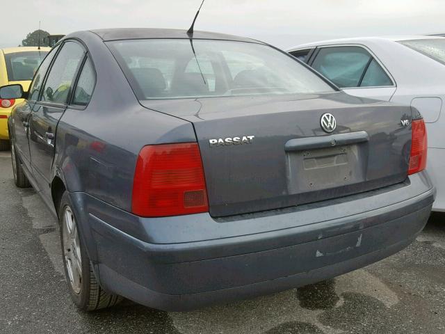 WVWBH63B41P014381 - 2001 VOLKSWAGEN PASSAT GLX GRAY photo 3