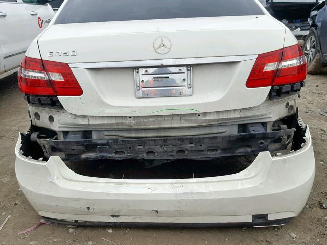 WDDHF5GB6BA470560 - 2011 MERCEDES-BENZ E 350 WHITE photo 9