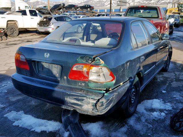 1HGEJ6671XL048336 - 1999 HONDA CIVIC LX GREEN photo 4