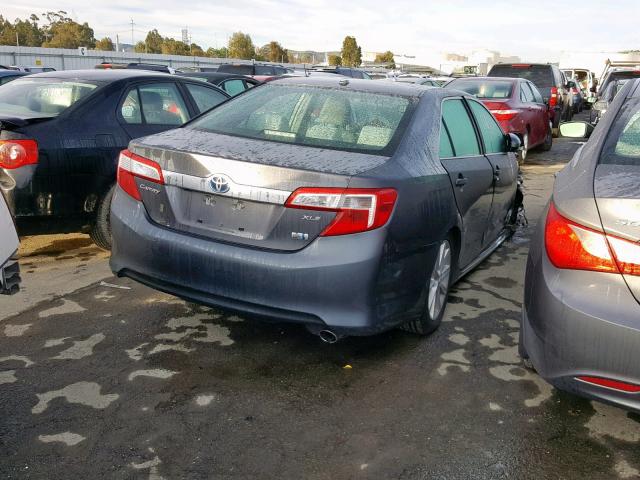 4T1BD1FK2DU086840 - 2013 TOYOTA CAMRY HYBR GRAY photo 4