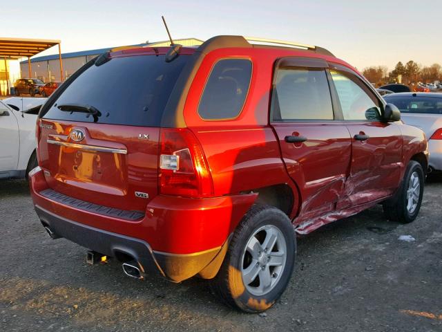 KNDJE723597555987 - 2009 KIA SPORTAGE L RED photo 4