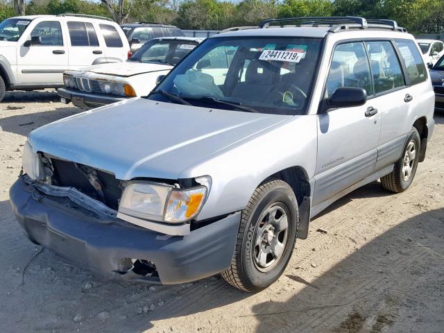 JF1SF63532H700476 - 2002 SUBARU FORESTER L SILVER photo 2