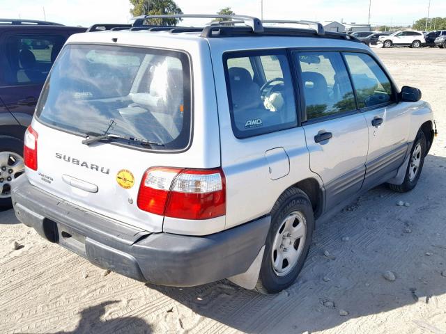 JF1SF63532H700476 - 2002 SUBARU FORESTER L SILVER photo 4