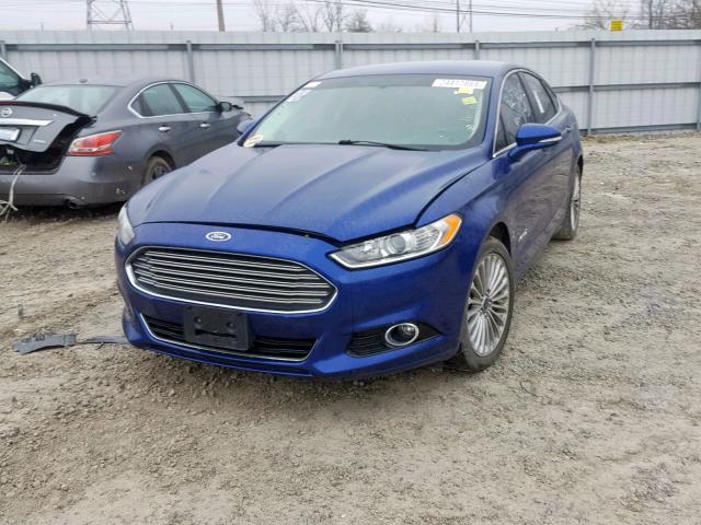 3FA6P0RUXER315302 - 2014 FORD FUSION TIT BLUE photo 2