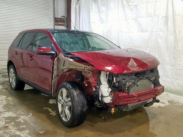 2FMDK4JC5DBE01801 - 2013 FORD EDGE SEL RED photo 1