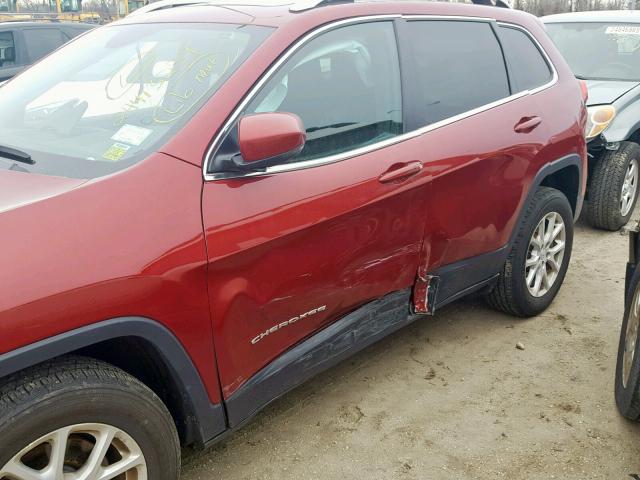 1C4PJMCBXGW359282 - 2016 JEEP CHEROKEE L BURGUNDY photo 9