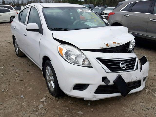 3N1CN7AP3EL807838 - 2014 NISSAN VERSA WHITE photo 1