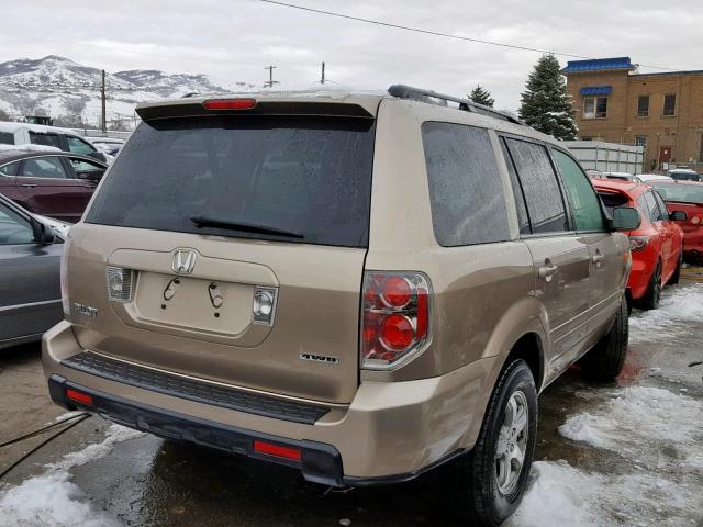 2HKYF18586H559685 - 2006 HONDA PILOT EX GOLD photo 4