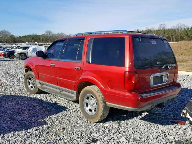 5LMFU28R02LJ17519 - 2002 LINCOLN NAVIGATOR Бордовый фото 3