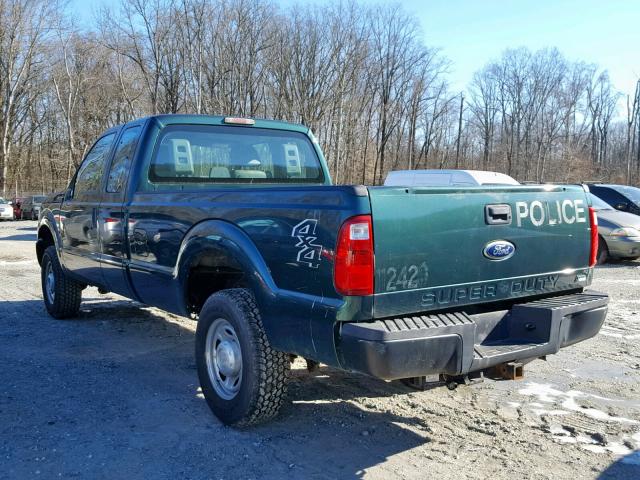 1FT7X2B63BEC78002 - 2011 FORD F250 SUPER GREEN photo 3