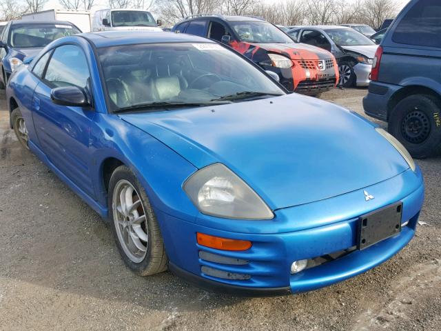 4A3AC54H62E084322 - 2002 MITSUBISHI ECLIPSE GT BLUE photo 1