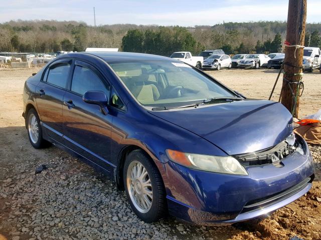 1HGFA16556L049333 - 2006 HONDA CIVIC LX BLUE photo 1