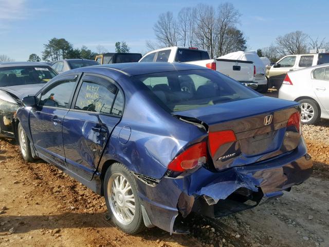 1HGFA16556L049333 - 2006 HONDA CIVIC LX BLUE photo 3