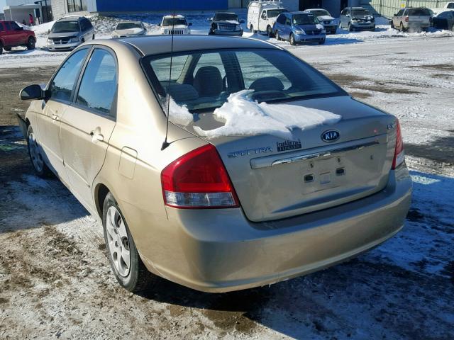 KNAFE221495662013 - 2009 KIA SPECTRA EX GOLD photo 3