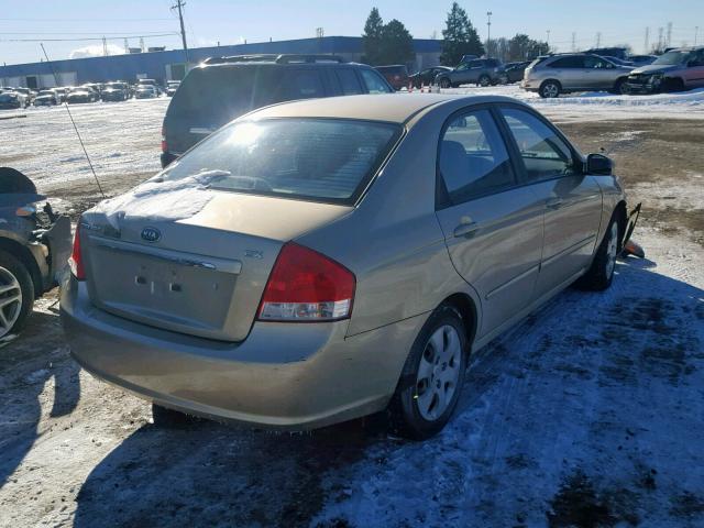 KNAFE221495662013 - 2009 KIA SPECTRA EX GOLD photo 4