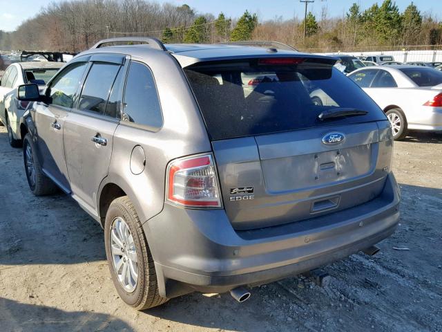 2FMDK3JC6ABB55492 - 2010 FORD EDGE SEL GRAY photo 3