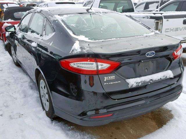 3FA6P0G74ER268362 - 2014 FORD FUSION S BLACK photo 3