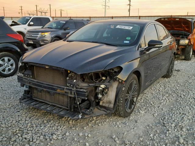 3FA6P0HD0ER141872 - 2014 FORD FUSION SE BLACK photo 2