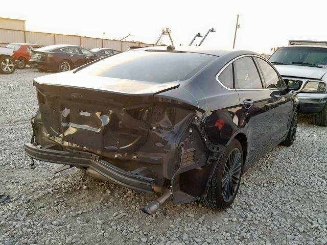 3FA6P0HD0ER141872 - 2014 FORD FUSION SE BLACK photo 4