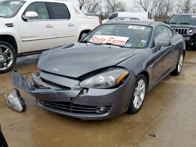 KMHHM66D87U256809 - 2007 HYUNDAI TIBURON GS CHARCOAL photo 2