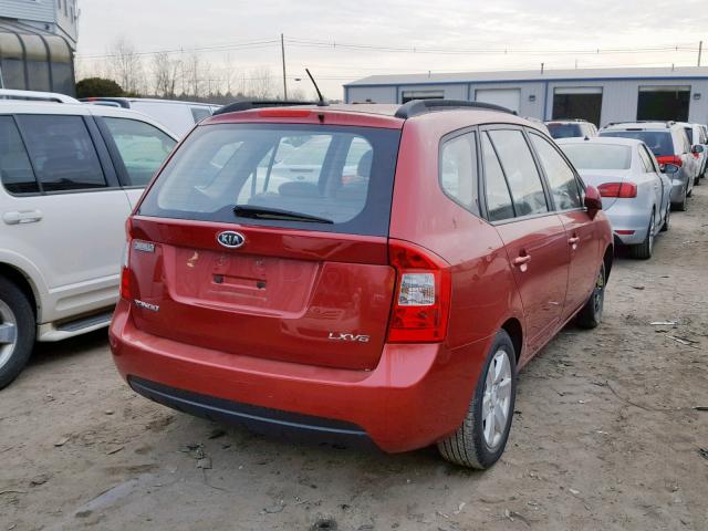 KNAFG526887174323 - 2008 KIA RONDO LX BURGUNDY photo 4