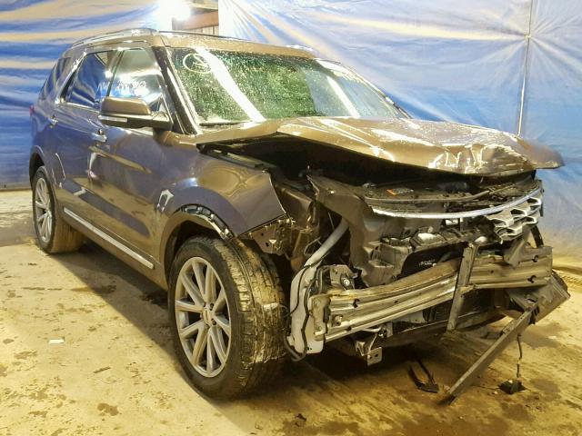 1FM5K8F81GGC06596 - 2016 FORD EXPLORER L BROWN photo 1