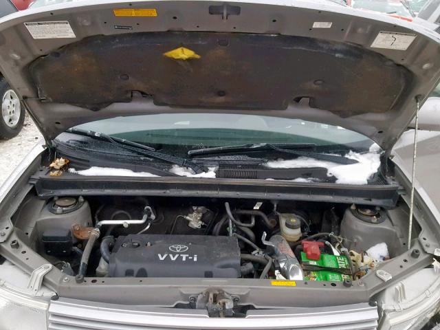 JTLKT324X50216564 - 2005 TOYOTA SCION XB Сұр фото 7