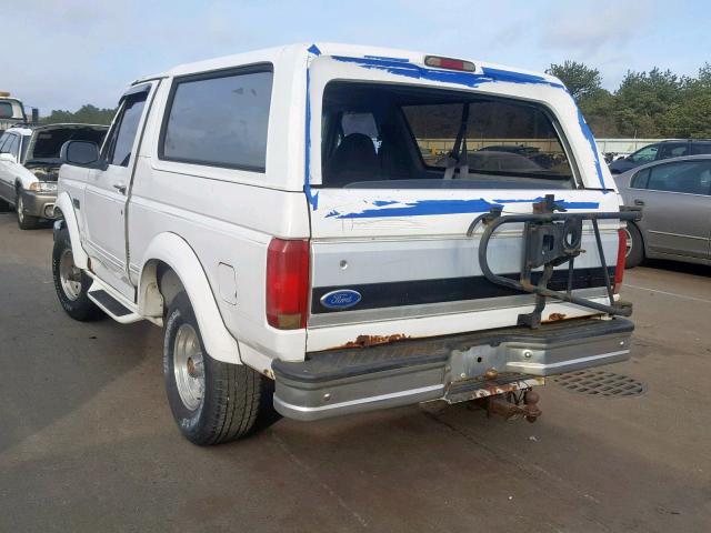 1FMEU15N0RLB32817 - 1994 FORD BRONCO U10 WHITE photo 3