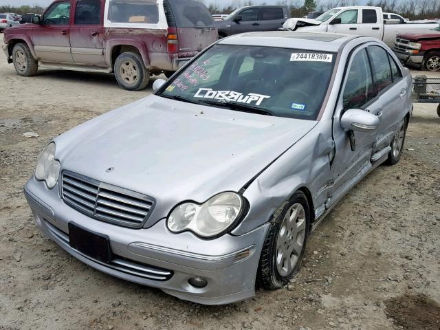 WDBRF92H16F787350 - 2006 MERCEDES-BENZ C 280 4MAT SILVER photo 2