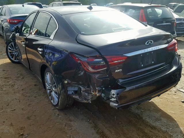 JN1EV7AR5JM443593 - 2018 INFINITI Q50 LUXE BROWN photo 3