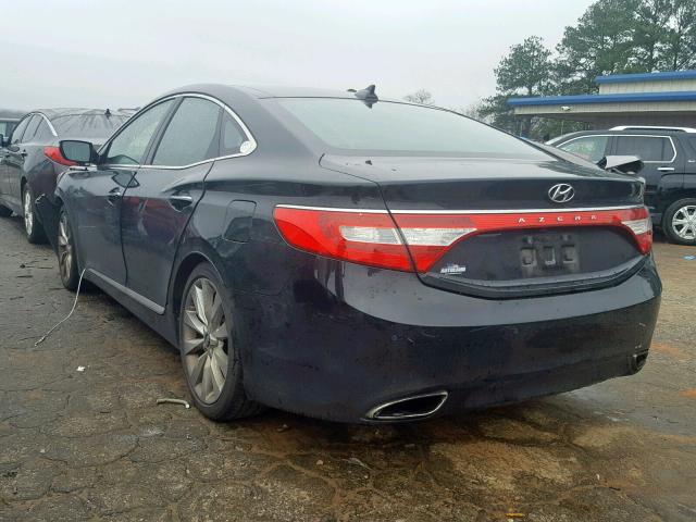 KMHFH4JG1DA262840 - 2013 HYUNDAI AZERA GLS BLACK photo 3